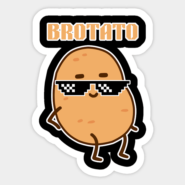 Brotato Bro Potato Sticker by The WYLD Tribe